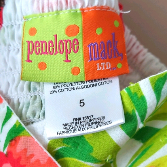 Penelope Mack Tropical Print Tiered Sundress, sz 5 - Picture 5 of 5